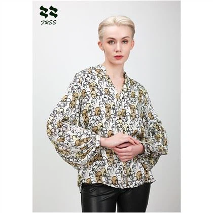 dámsky blúzka s dlhým rukávom, dlhý rukáv, nafúknutý rukáv